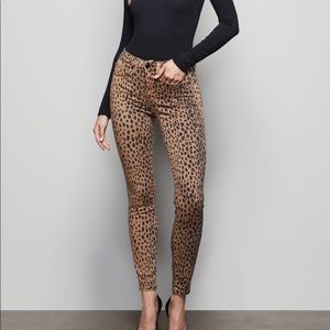 Good American Cheetah Good Waist Pants size 2